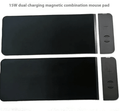15W Magnetic Wireless Charging Mouse Pad, Double-layer PU Leather, Integrated Magnetic Combo