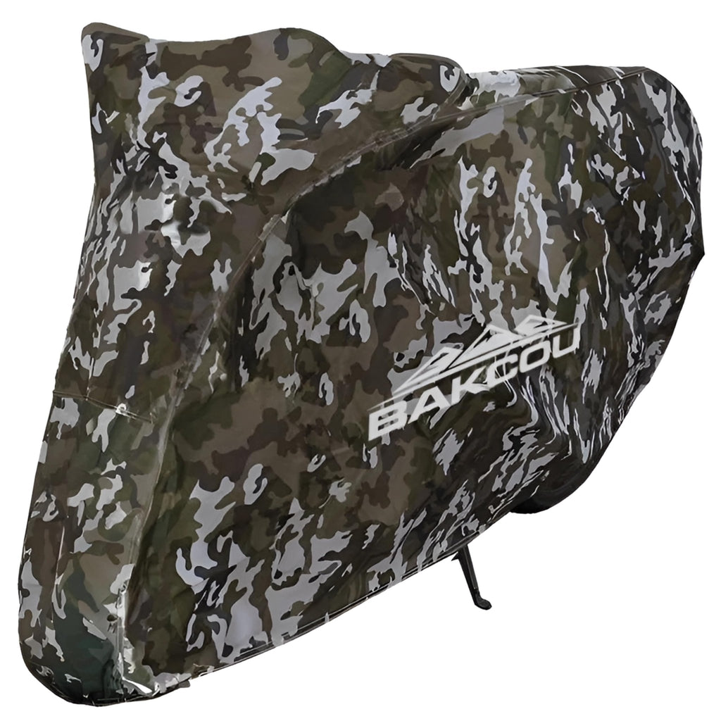 Bakcou - Heavy Duty Waterproof eBike Rain Cover - Protects Against Sun Dust Wind Rain and Snow - Nylon Cover with Cinch Cords for a Snug Fit