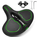 BUCKLOS Extra Wide Comfort Bike Seat Cushion for Men Women - Bicycle Big Soft Foam Padded Seats for Exercise Bike/Peloton/Ebike/Stationary Bike/Spin Bike