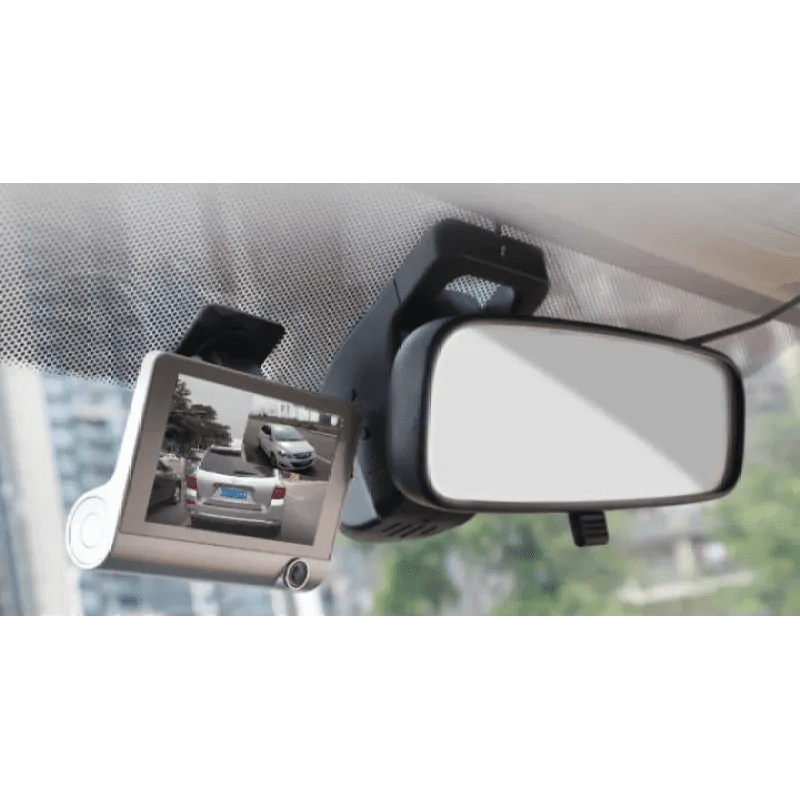 Car 360-Degree Panoramic Driving Recorder 4-Inch High-Definition Hidden Three-Lens Three-Record Reversing Image Three-Way