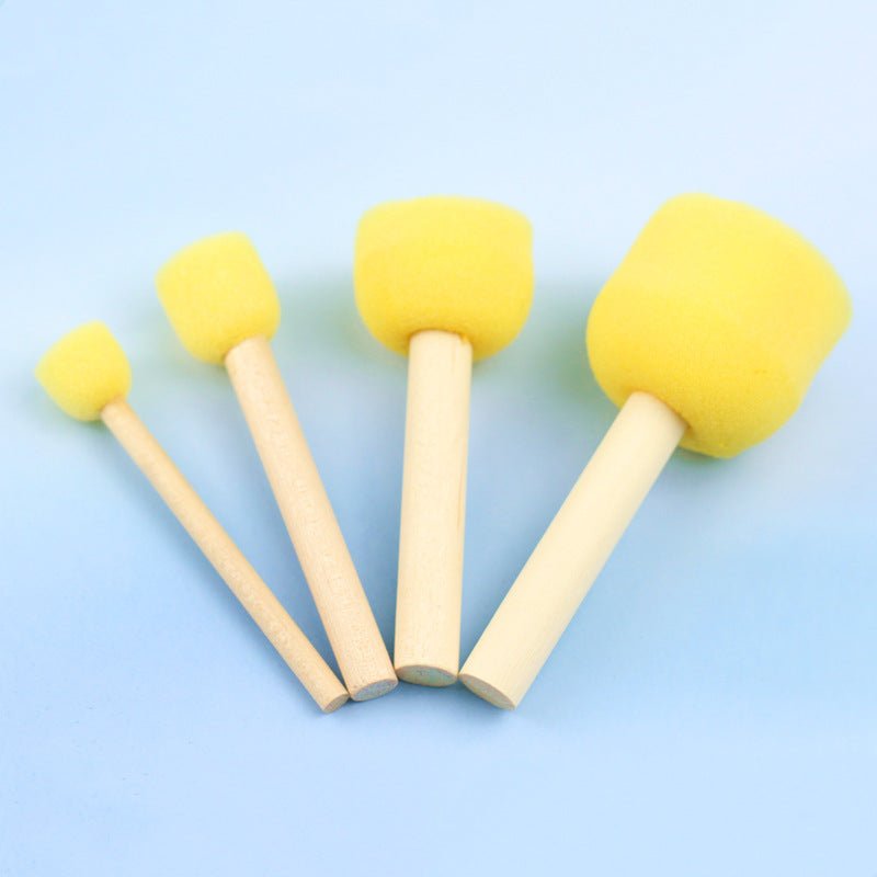 Children's Round Sponge Painting Brushes for Doodle Art
