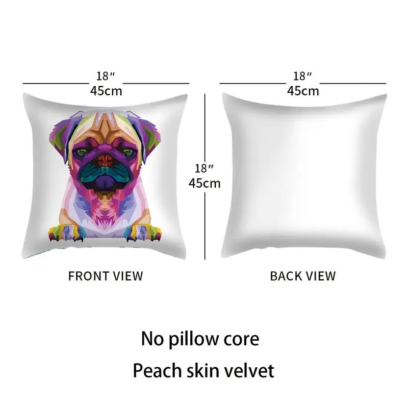 Colorful Animal Throw Pillowcase for Home Decoration 18x18in