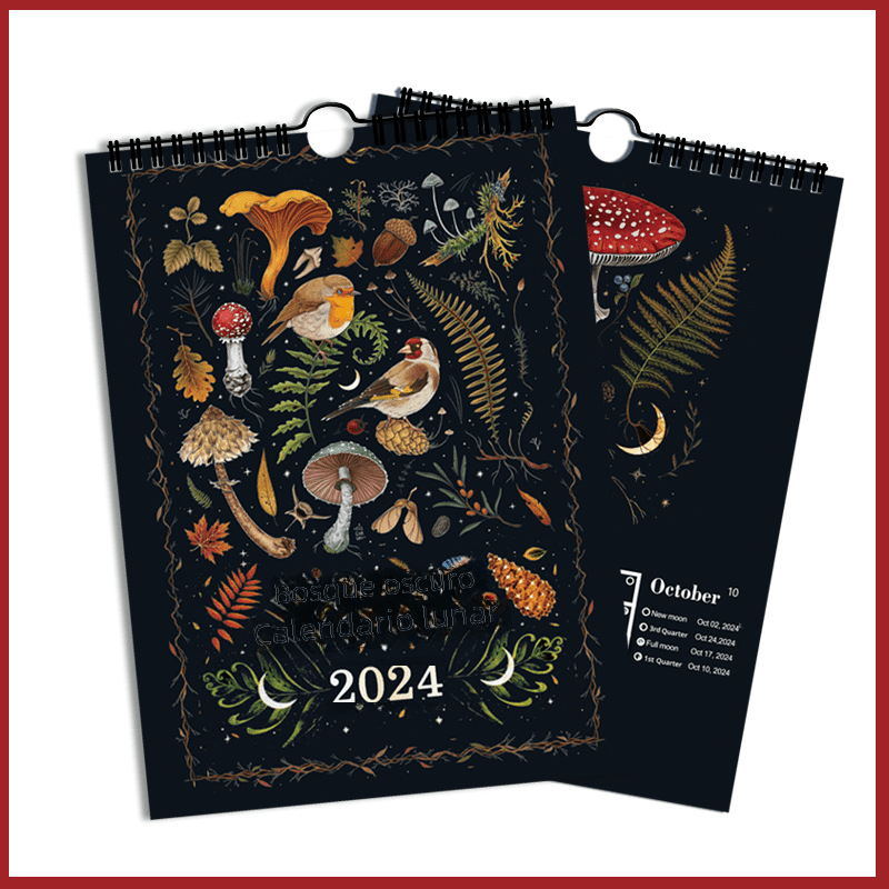 Dark Forest Lunar Calendar 2024 Wall Calendar