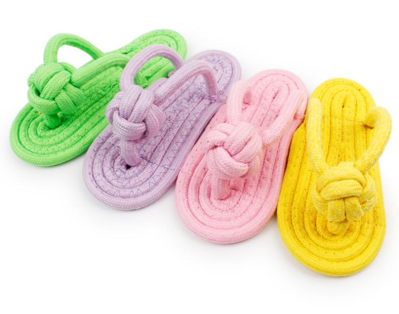 Durable Cotton Rope Slippers Dog Chew Toy