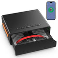 EAMIRUO Smart Gun Safe - Biometric Gun Safe for 2-4 Pistols Quick Access Handgun Safe with Fingerprint/Keypad/Key/App Control Pistol Safe for Nightstand Bedside Home Office（Black)