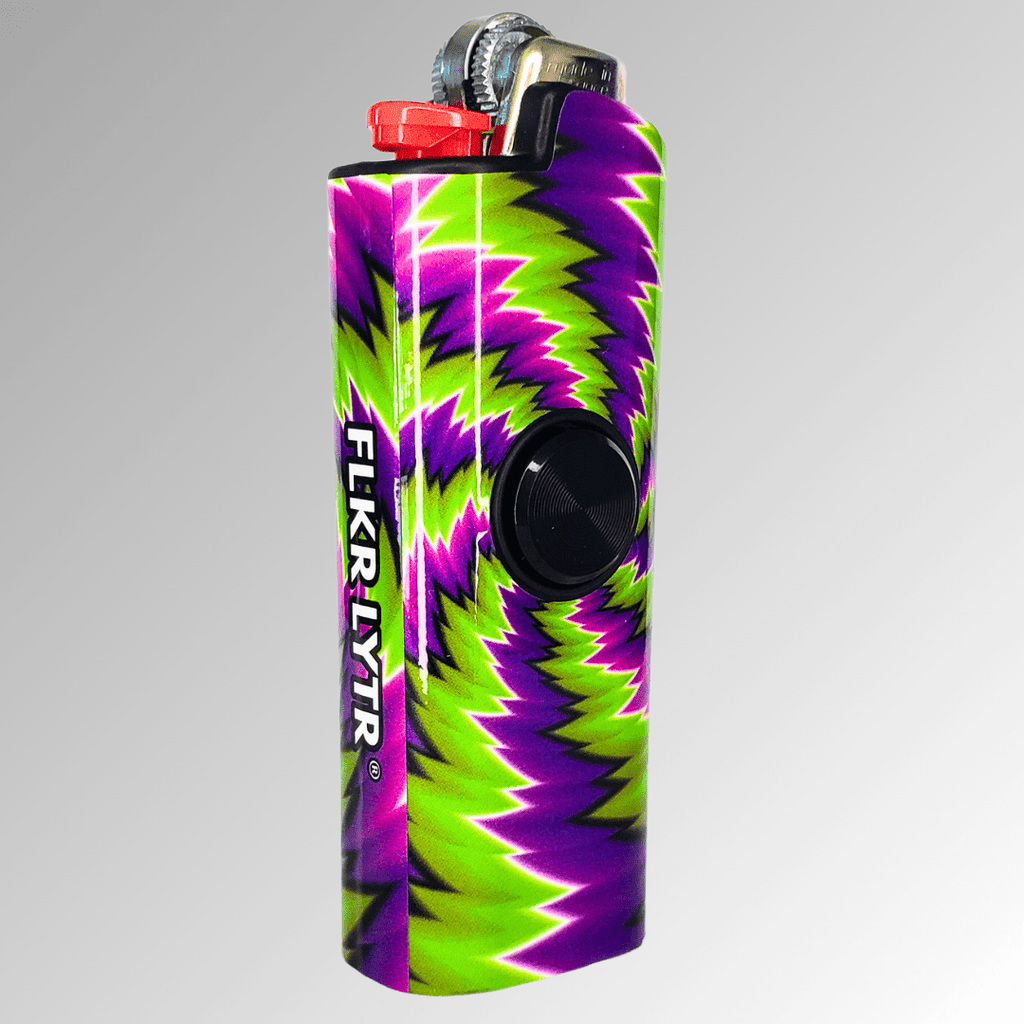 FLKR LYTR® Amazon Prime Must Have Fidget Spinner Lighter Case "Trippy" for Bic® Lighter Case - $11.99