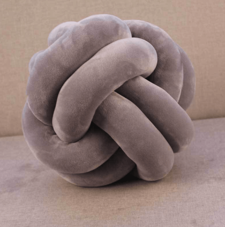 Knot Ball Pillow and Twisted Flower Cushion