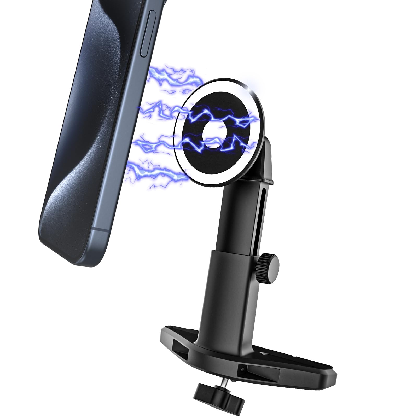 LYFICCS Portable Electronic Device Stand Magnetic CD Slot Phone Holder Mount for iPhone 15/14/13/12 Mag-Safe Case and Compatible Devices