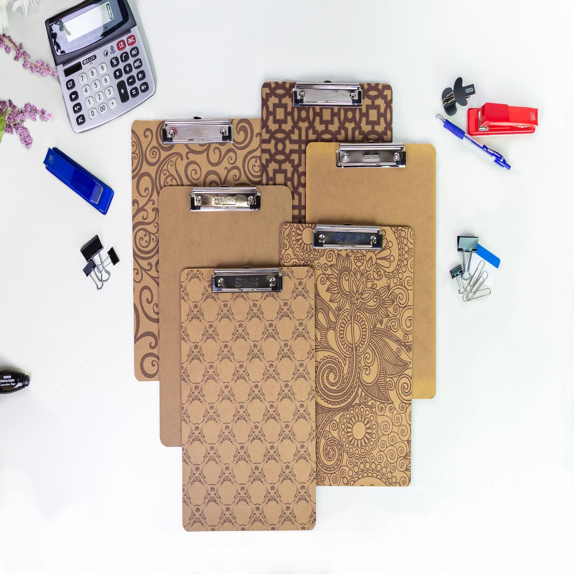 Standard Size Hardboard Clipboard w/ Low Profile Clip