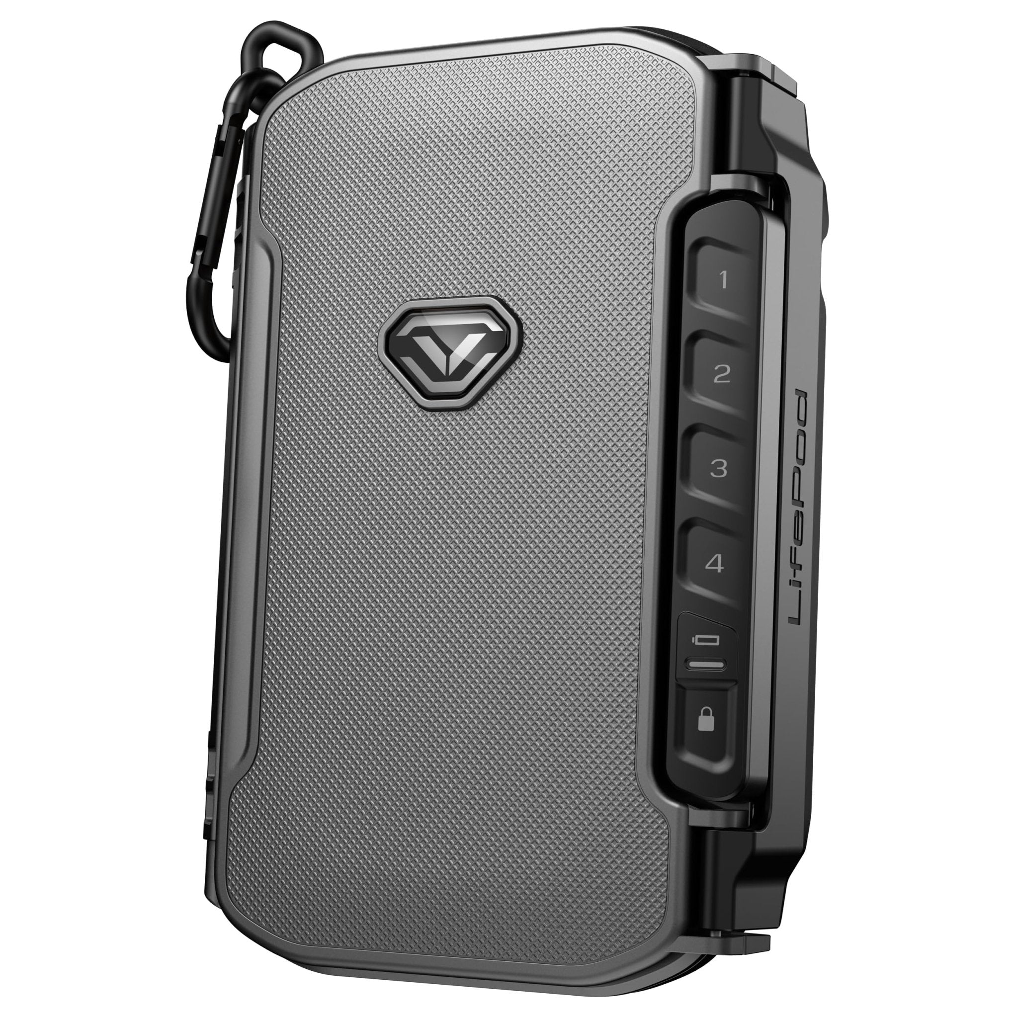 VAULTEK LifePod X Micro Weatherproof Electronic Lockbox Secure Travel Case Rugged Mini Portable Case with Backlit Keypad (Gunmetal)