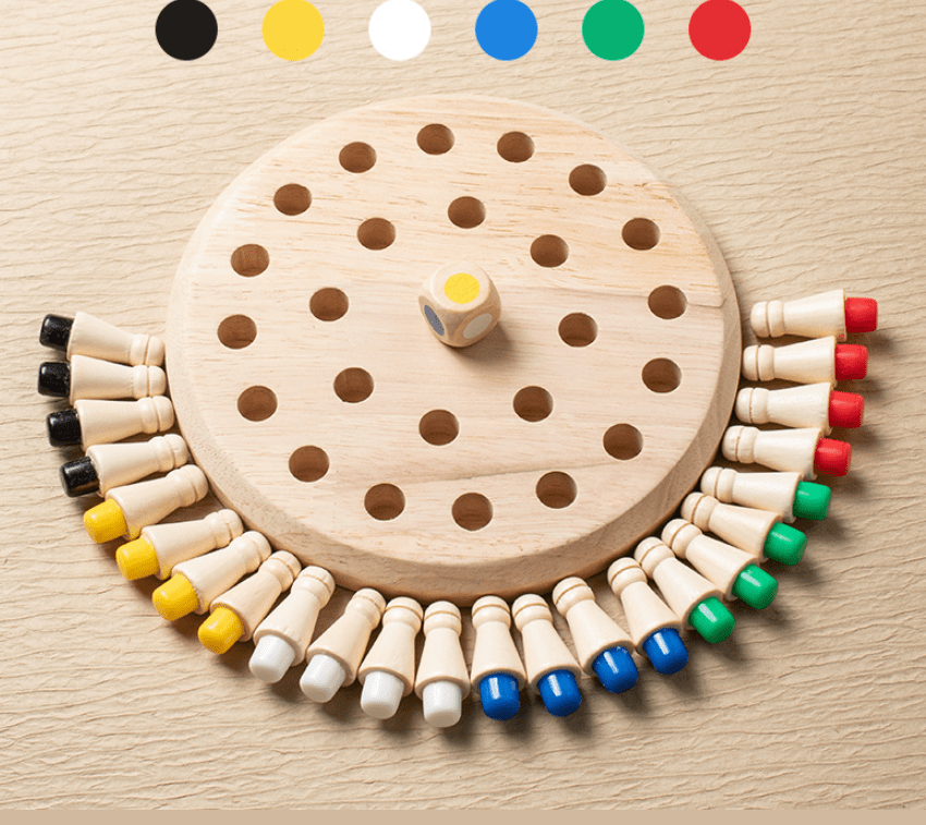 Wooden Memory Chess Puzzle Toy