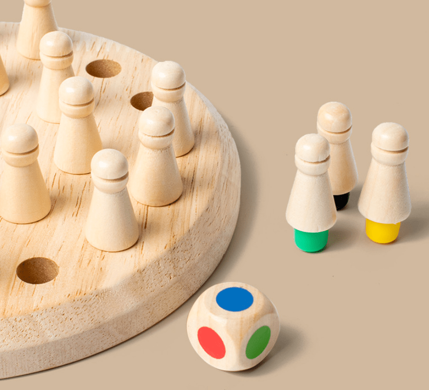 Wooden Memory Chess Puzzle Toy