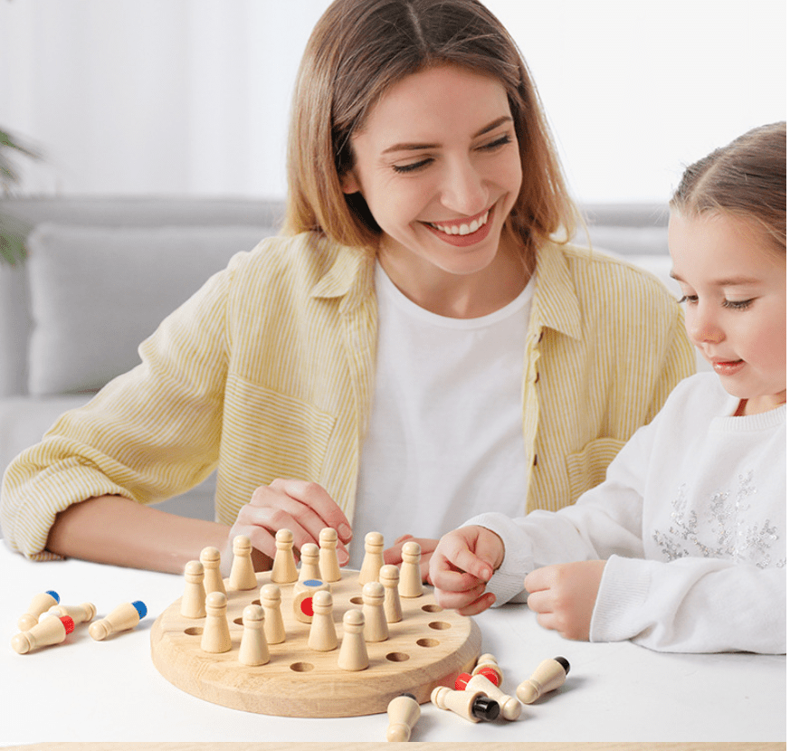 Wooden Memory Chess Puzzle Toy