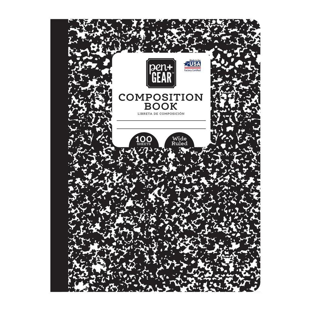 W/R Composition Book,  100 Pages - Assorted Colors